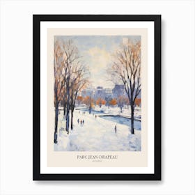 Winter City Park Poster Parc Jean Drapeau Montreal Canada 2 Art Print