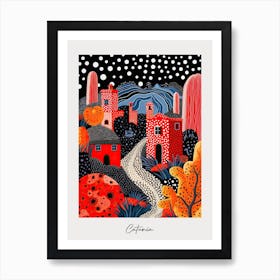 Poster Of Catania, Italy, Illustration In The Style Of Pop Art 3 Art Print