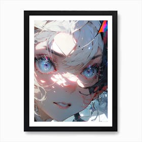 Girl With Blue Eyes Art Print