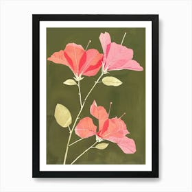 Pink & Green Bougainvillea 1 Art Print