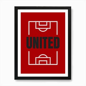 United football red Art Print