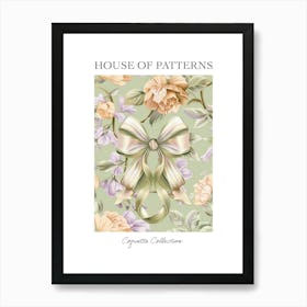 Coquette In Sage And Pink2 Pattern Poster Art Print