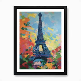 Eiffel Tower Paris France Henri Matisse Style 17 Art Print