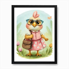 Chick About Town Art Print