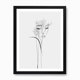 Surrealist Woman Face Art Print