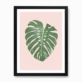 Blush Monstera Art Print