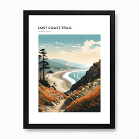 Lost Coast Trail Usa Hiking Trail Landscape Poster Art Print