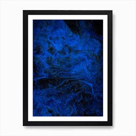 Blue Liquid 1 Art Print