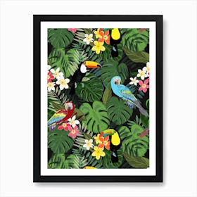 Tropical Birds Art Print