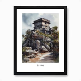 Tulum Watercolor 3travel Poster Art Print