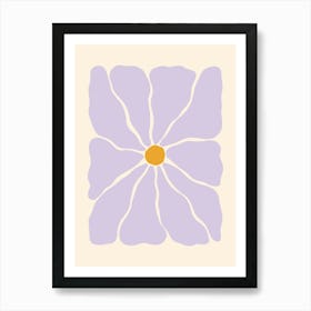 Abstract Flower 01 - Lavender Poster