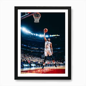 Court Arena Sport Basketball Professional Game Net Ball Point Action Background Man Prof (7) 1 Art Print