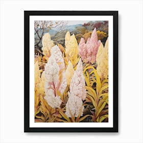 Celosia 3 Flower Painting Art Print