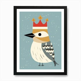 Little Kookaburra 1 Wearing A Crown Art Print