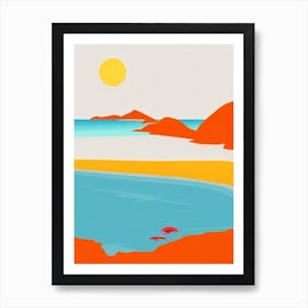 Whitehaven Beach Australia Midcentury Art Print