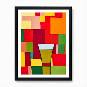 Caipirinha Paul Klee Inspired Abstract Cocktail Poster Art Print