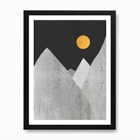 Gray collage landscape 3 Art Print