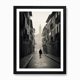 Oviedo, Spain, Black And White Analogue Photography 2 Art Print