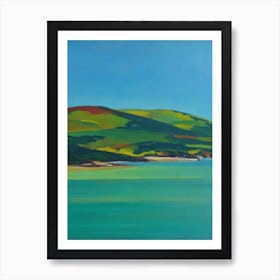 Atlantic Islands Of Galicia National Park Spain Blue Oil Painting 1  Art Print