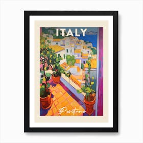 Positano Italy 1 Fauvist Painting Travel Poster Art Print