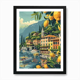 Lemons On Lake Como Art Print