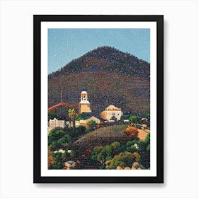 Santa Clarita, City Us  Pointillism Art Print