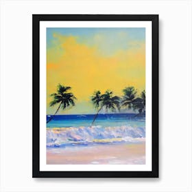 Tanjung Aru Beach, Kota Kinabalu, Malaysia Bright Abstract Art Print