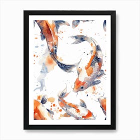 Watercolor Koi 29 Art Print