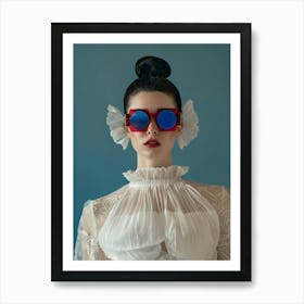 Woman Wearing Sunglasses Art Print