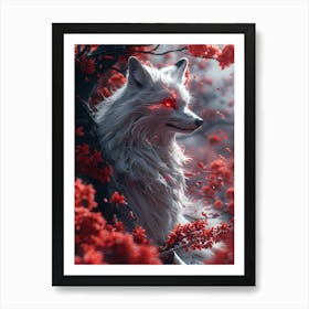 Beautiful Fantasy White Fox 17 Art Print