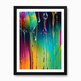 Water Droplets Waterscape Bright Abstract 2 Art Print
