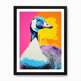 Andy Warhol Style Bird Canada Goose 1 Art Print