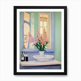 A Vase With Foxglove, Flower Bouquet 2 Art Print