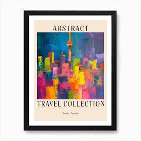 Abstract Travel Collection Poster Toronto Canada 1 Art Print