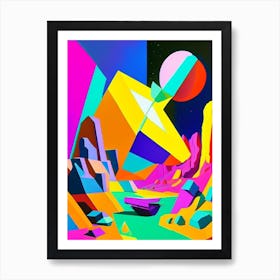 Asteroid Mining Abstract Modern Pop Space Art Print