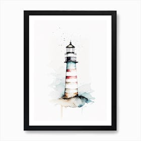 Lighthouse 1 Symbol Minimal Watercolour Art Print