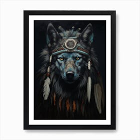 Himalayan Wolf Native American 2 Art Print