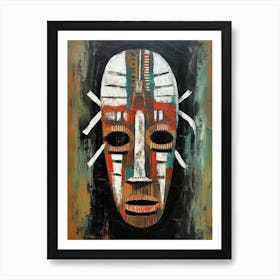 Mohawk Memories in Masks - Native Americans Series Art Print