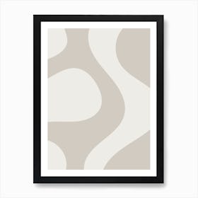 Neutral Minimalist Abstract Art Art Print