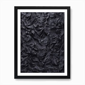 Black Art Textured 12 Art Print