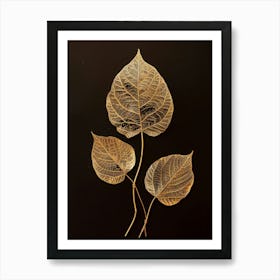 Gold Leaf 17 Art Print