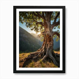 Old Tree In The Mountains Art Print