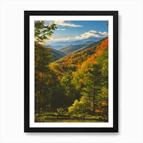 Great Smoky Mountains National Park United States Of America Vintage Poster Art Print