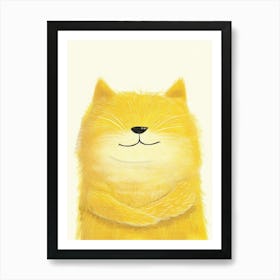 Yellow Cat Art Print