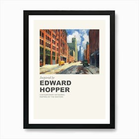 Museum Poster Inspired By Edward Hopper 6 Art Print