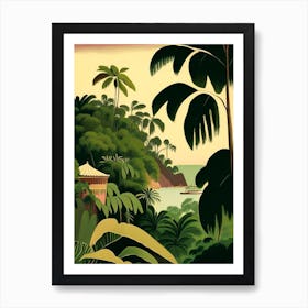 Puerto Rico Rousseau Inspired Tropical Destination Poster