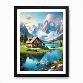 House In The Mountains 4 Art Print