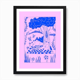 Picnic Frog Art Print