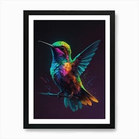 Colorful Hummingbird 2 Art Print