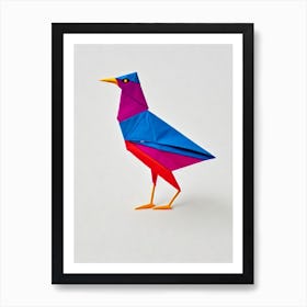 Dipper Origami Bird Art Print